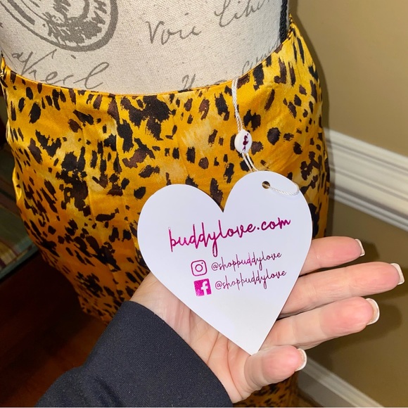 Buddy Love satin leopard print midi skirt - Picture 11 of 12